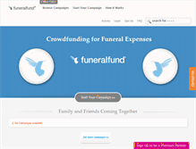 Tablet Screenshot of funeralfund.com